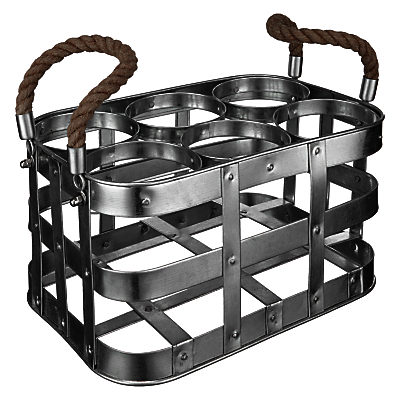 Croft 6 Bottle Caddy with Rope Handles Croft 6 Bottle Caddy with Rope Handles